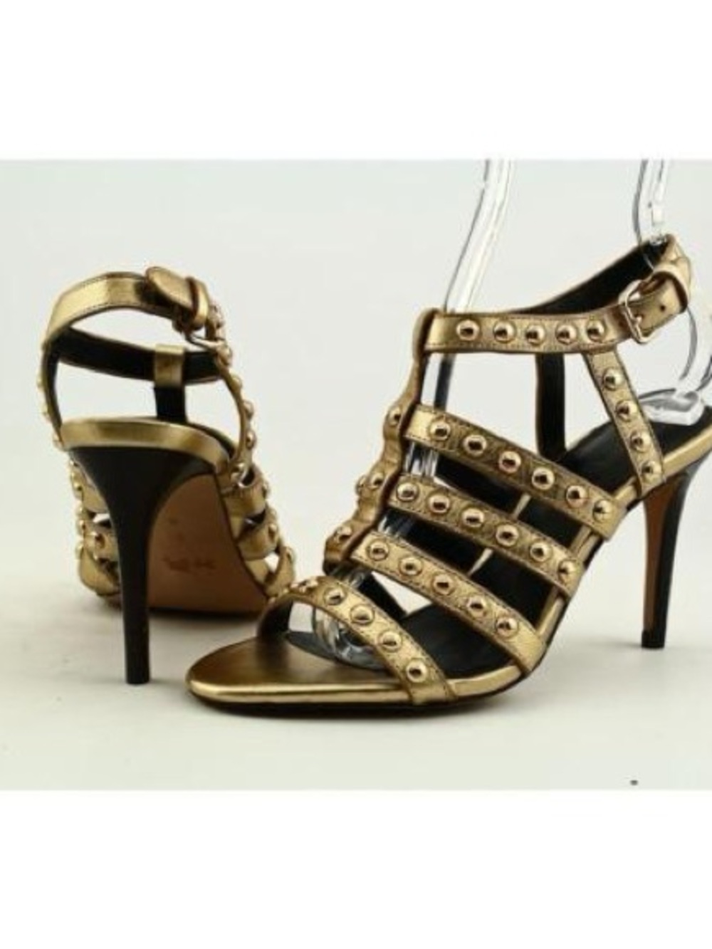 Vintage Coach Studded Metallic Tumbled Stiletto  8.5